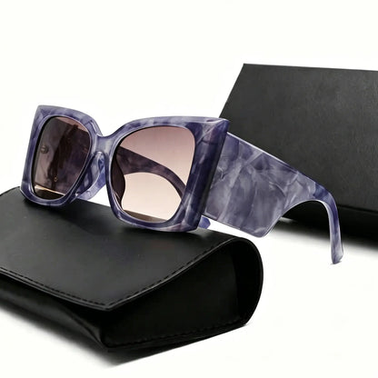 Y2K Oversized Square Cat Eye Sunglasses, Designer Trendy UV400 Protection Shades for Men Women, Summer Party Fashion Big Frame Eyewear