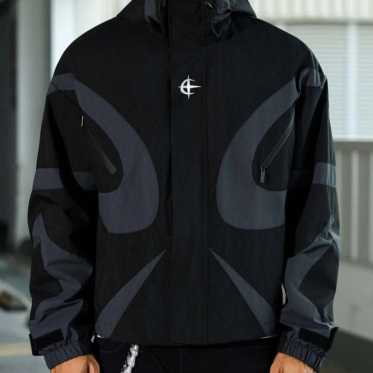 Men's Lightweight Hooded Windbreaker Jacket in Khaki - Casual Outdoor Sports Coat for Running, Hiking, and Travel